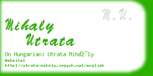 mihaly utrata business card